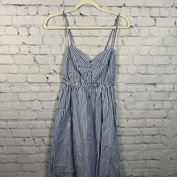 J. Crew Factory Dresses & Skirts - NWT J Crew Factory Blue White Cotton Stripe Tank Dress Size 00